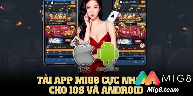 Tiến trình tải app Mig8 cho thiết bị sử dụng hệ điều hành Android diễn ra nhanh chóng